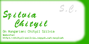 szilvia chityil business card
